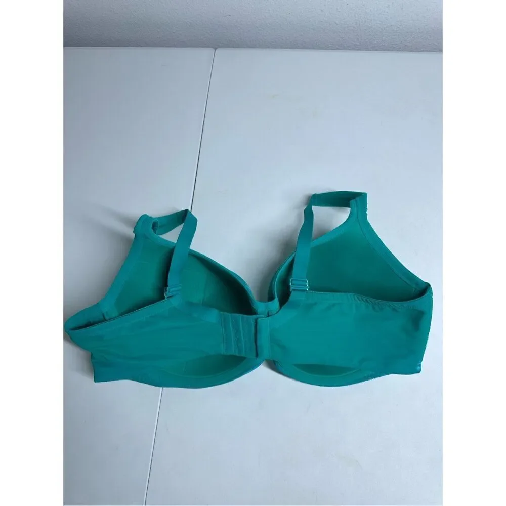 SOMA Vanishing Back FULL COVERAGE Lace front-close GREEN Ivy Size 38 DDD